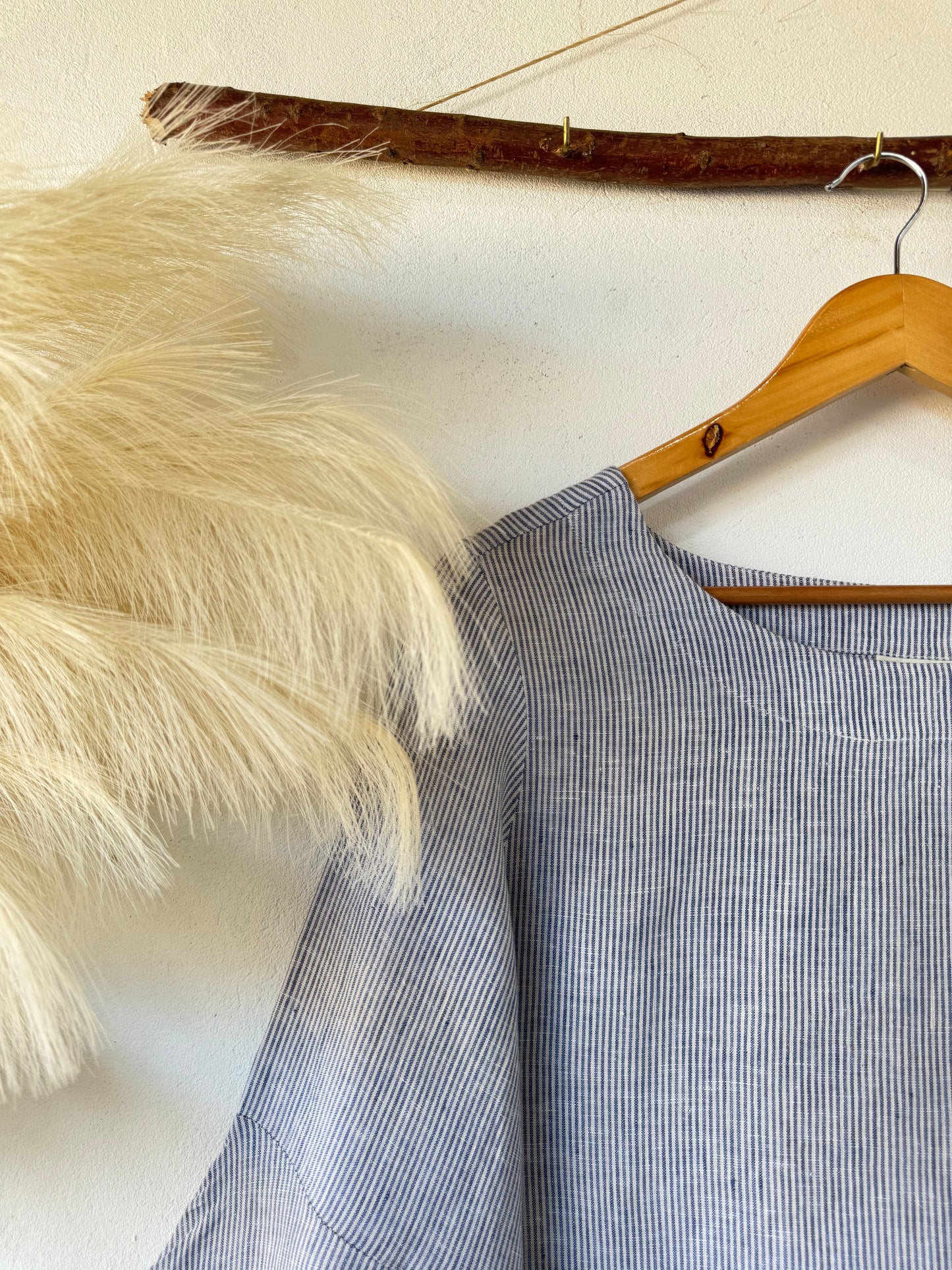 Blusa Lino con Mangas Amplias