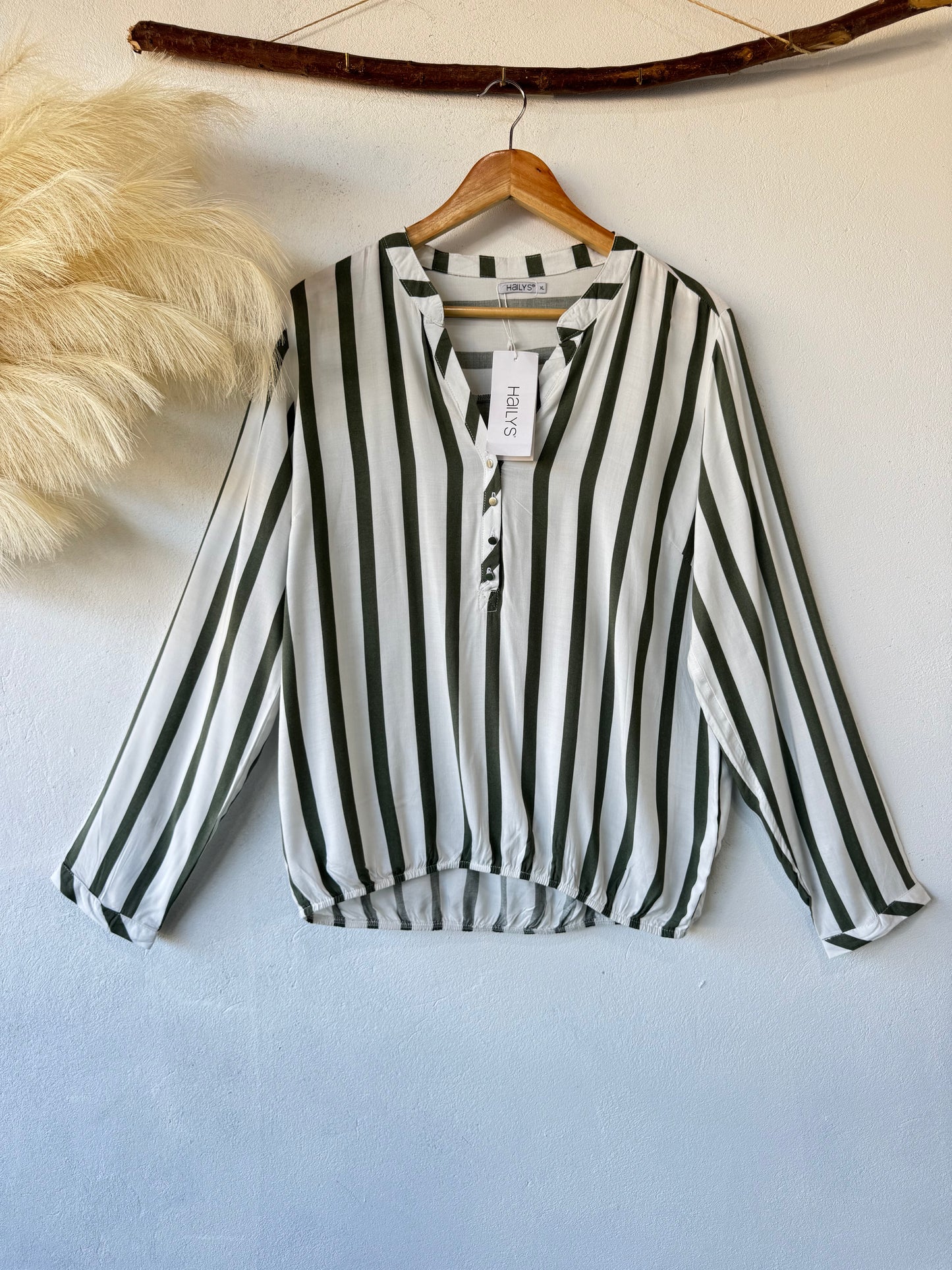 Blusa Rayas Verde y Blanco