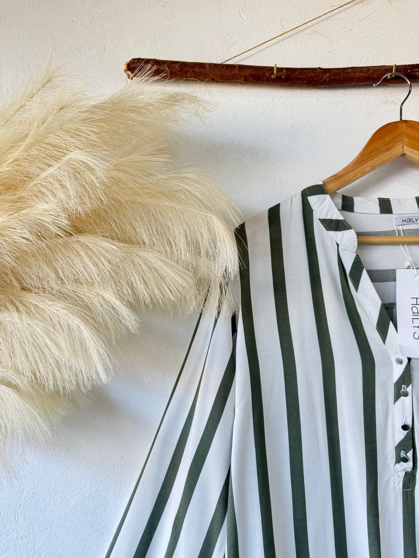 Blusa Rayas Verde y Blanco